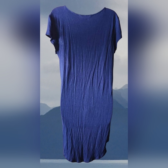 Sweet Abstract Trees Design Knit Dress Hi-Low Soft Comfy Bodycon Sz M Excellent! - Picture 2 of 3